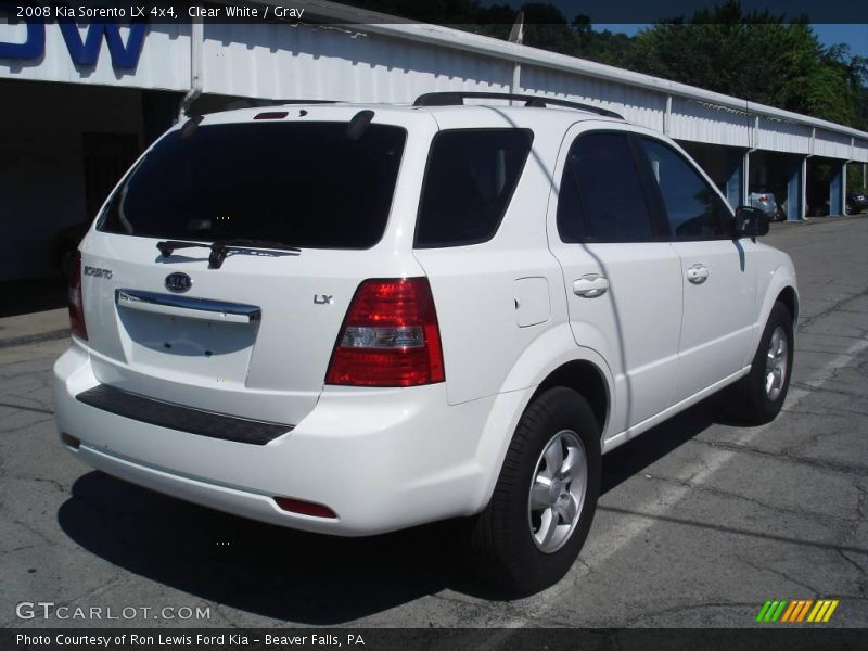 Clear White / Gray 2008 Kia Sorento LX 4x4