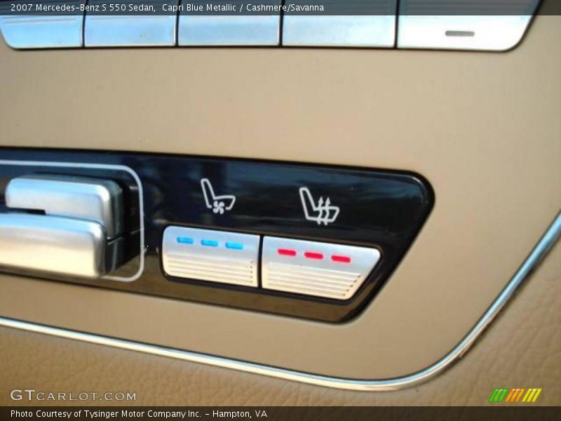 Capri Blue Metallic / Cashmere/Savanna 2007 Mercedes-Benz S 550 Sedan