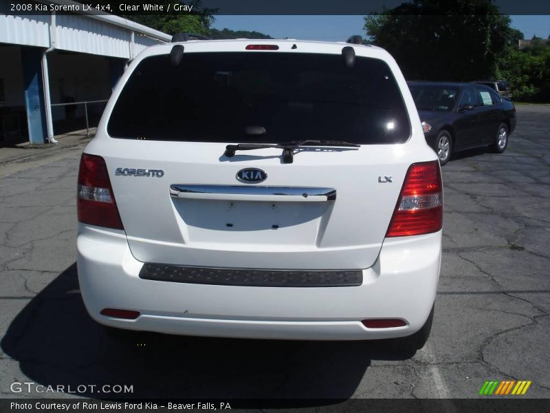 Clear White / Gray 2008 Kia Sorento LX 4x4