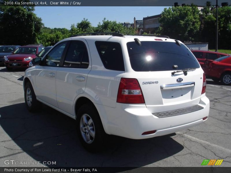 Clear White / Gray 2008 Kia Sorento LX 4x4