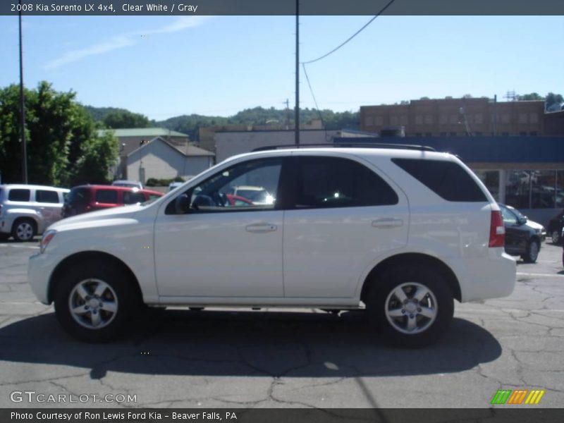 Clear White / Gray 2008 Kia Sorento LX 4x4