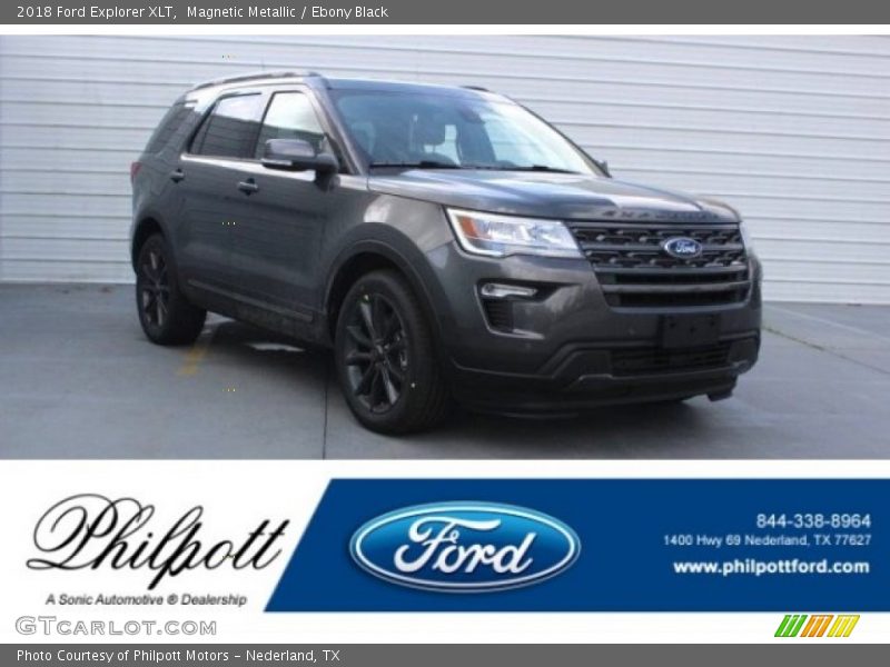 Magnetic Metallic / Ebony Black 2018 Ford Explorer XLT