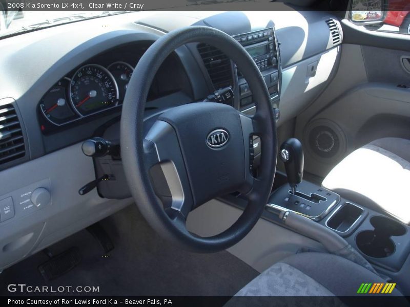 Clear White / Gray 2008 Kia Sorento LX 4x4