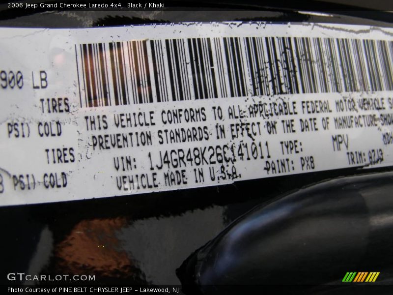 Black / Khaki 2006 Jeep Grand Cherokee Laredo 4x4