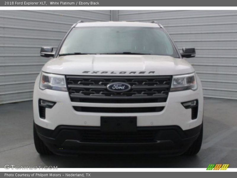 White Platinum / Ebony Black 2018 Ford Explorer XLT