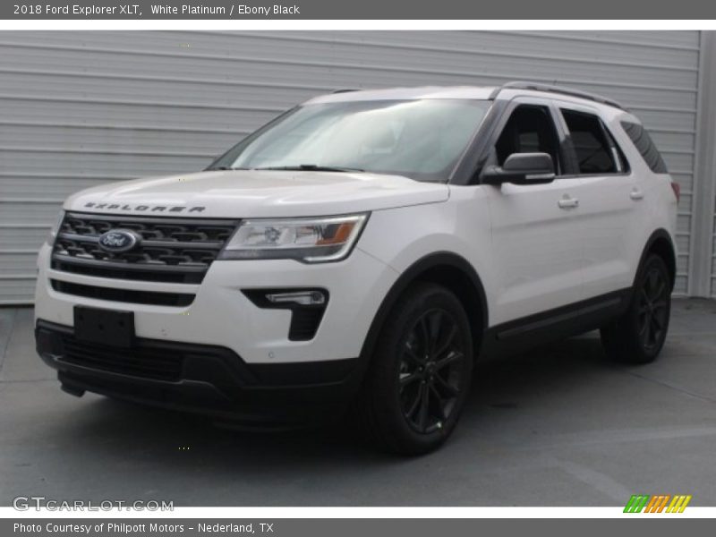 White Platinum / Ebony Black 2018 Ford Explorer XLT