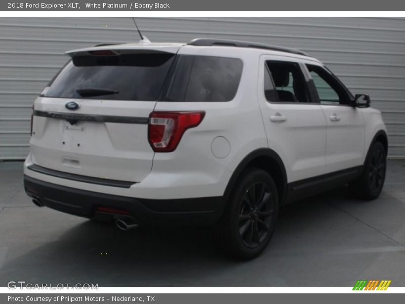 White Platinum / Ebony Black 2018 Ford Explorer XLT