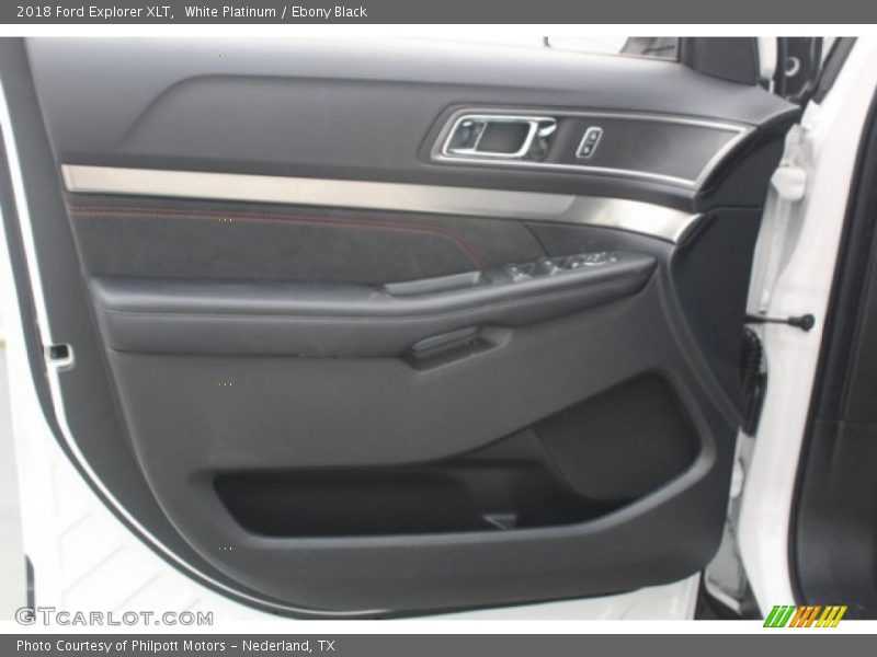 White Platinum / Ebony Black 2018 Ford Explorer XLT