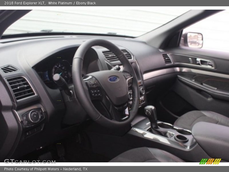 White Platinum / Ebony Black 2018 Ford Explorer XLT