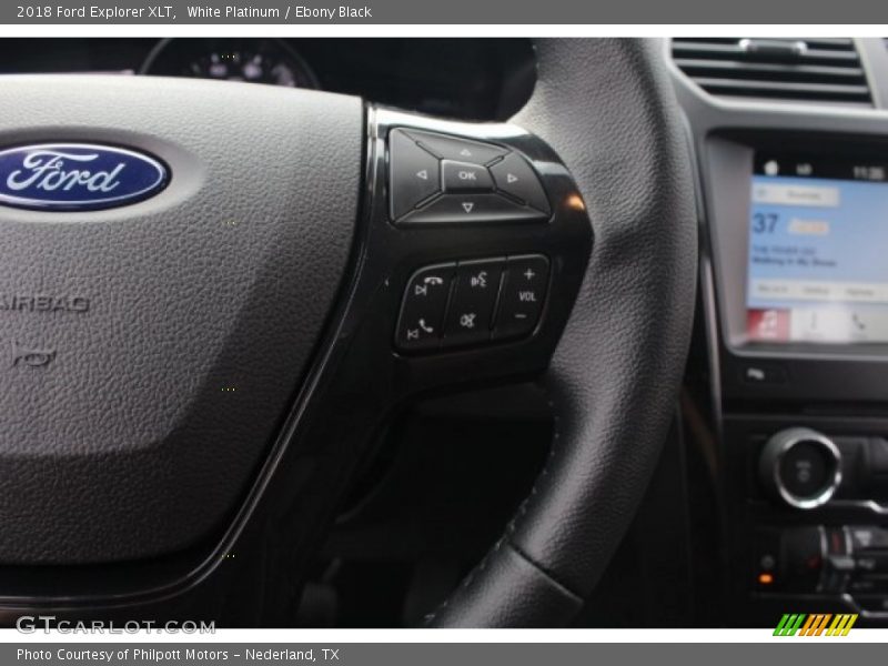 White Platinum / Ebony Black 2018 Ford Explorer XLT