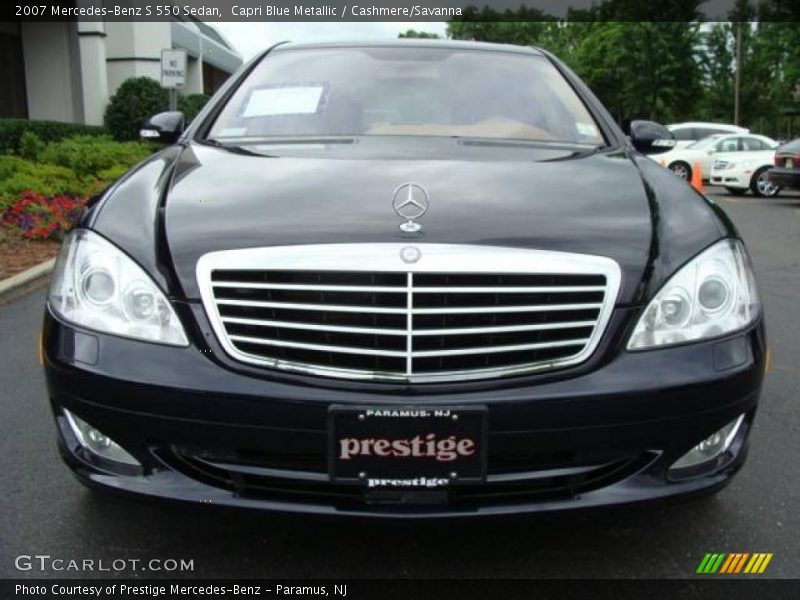 Capri Blue Metallic / Cashmere/Savanna 2007 Mercedes-Benz S 550 Sedan