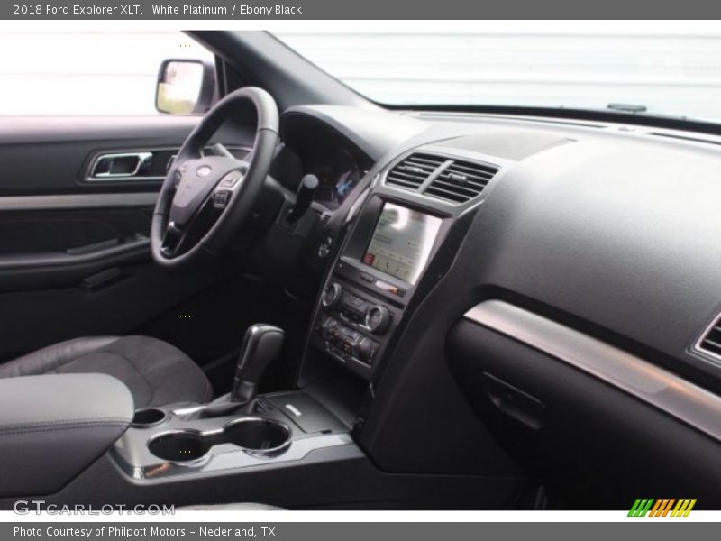 White Platinum / Ebony Black 2018 Ford Explorer XLT