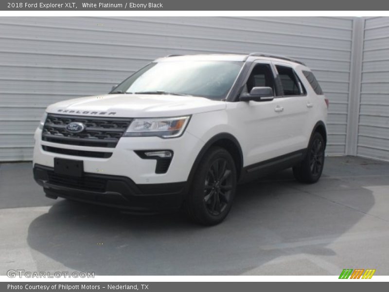 White Platinum / Ebony Black 2018 Ford Explorer XLT