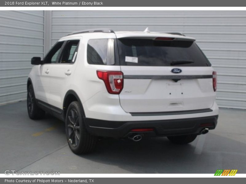 White Platinum / Ebony Black 2018 Ford Explorer XLT