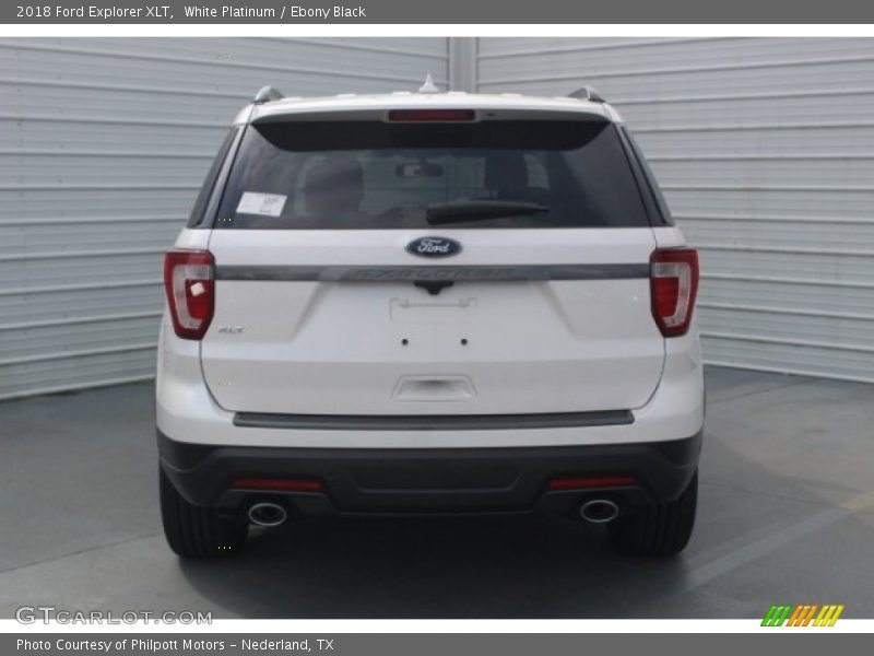 White Platinum / Ebony Black 2018 Ford Explorer XLT