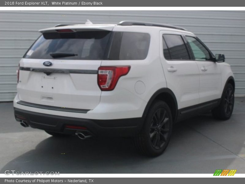 White Platinum / Ebony Black 2018 Ford Explorer XLT