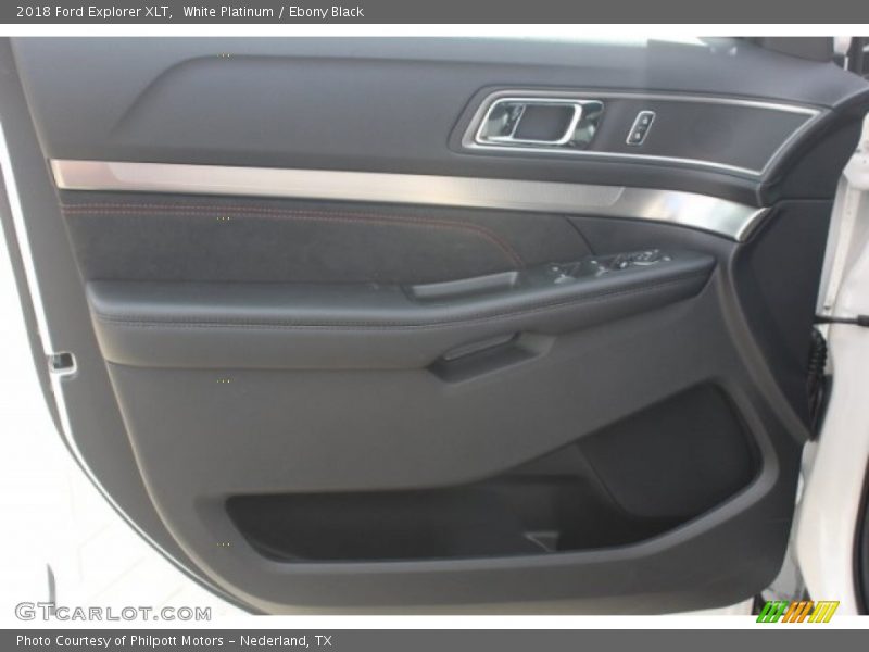 White Platinum / Ebony Black 2018 Ford Explorer XLT