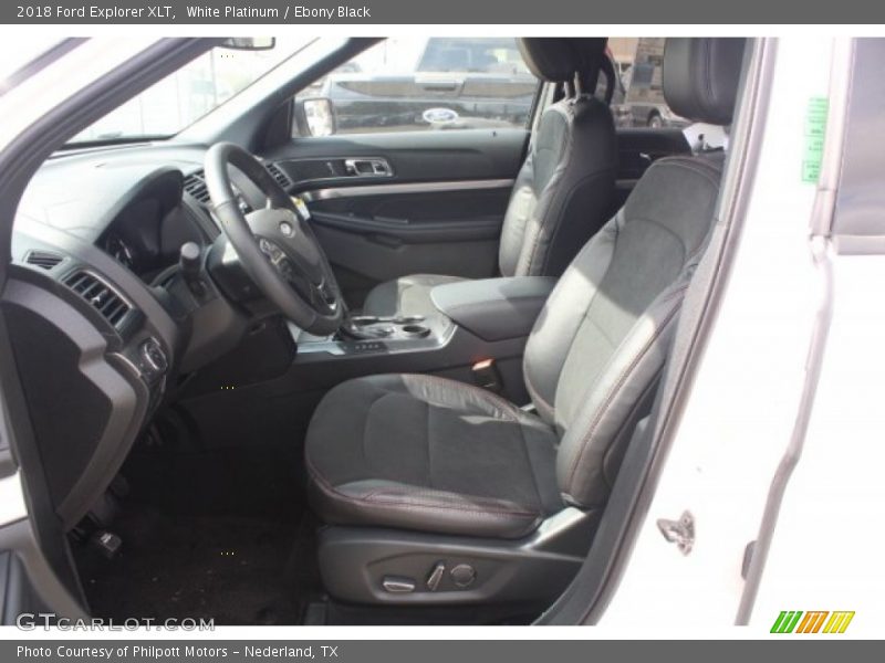 White Platinum / Ebony Black 2018 Ford Explorer XLT