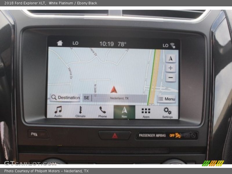 White Platinum / Ebony Black 2018 Ford Explorer XLT