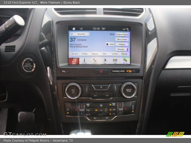 White Platinum / Ebony Black 2018 Ford Explorer XLT