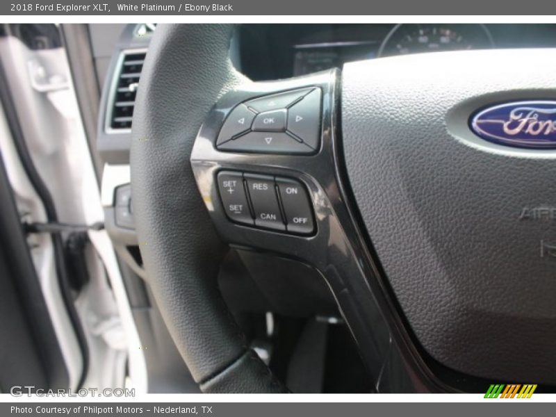 White Platinum / Ebony Black 2018 Ford Explorer XLT