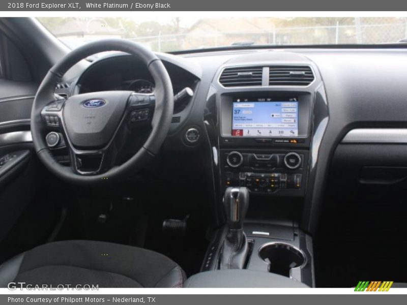 White Platinum / Ebony Black 2018 Ford Explorer XLT