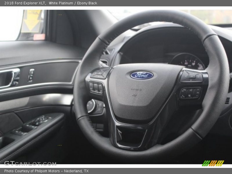White Platinum / Ebony Black 2018 Ford Explorer XLT