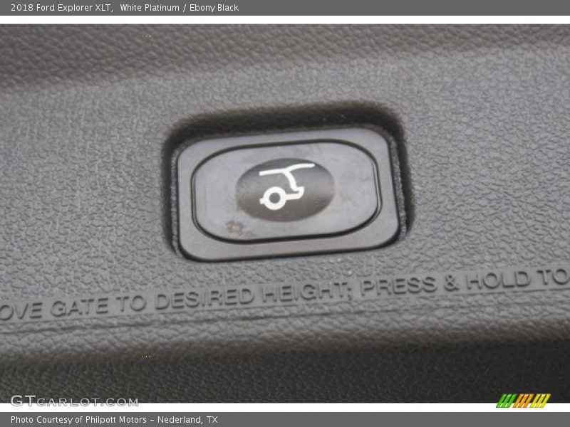 White Platinum / Ebony Black 2018 Ford Explorer XLT