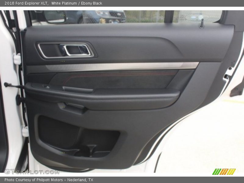 White Platinum / Ebony Black 2018 Ford Explorer XLT