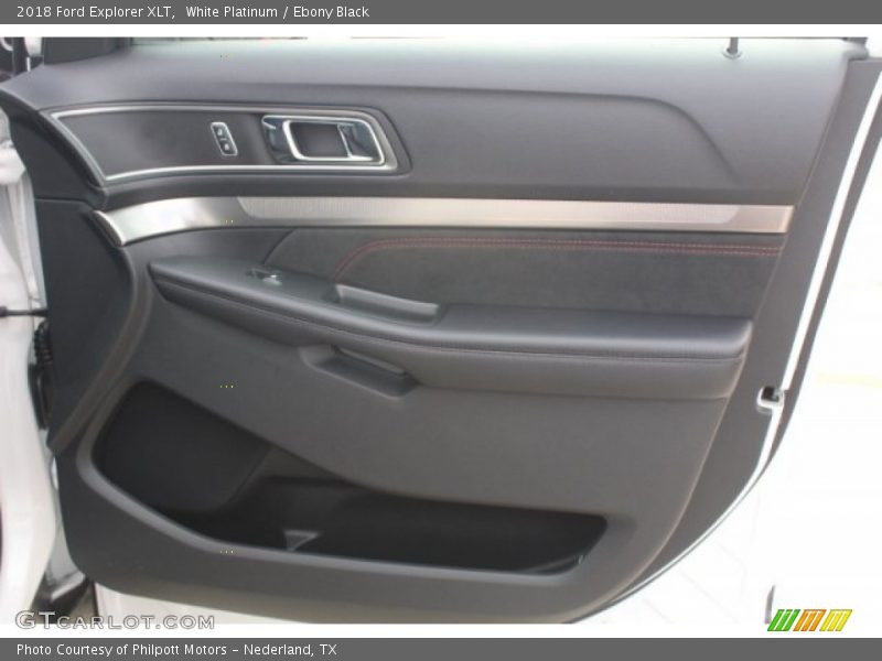 White Platinum / Ebony Black 2018 Ford Explorer XLT