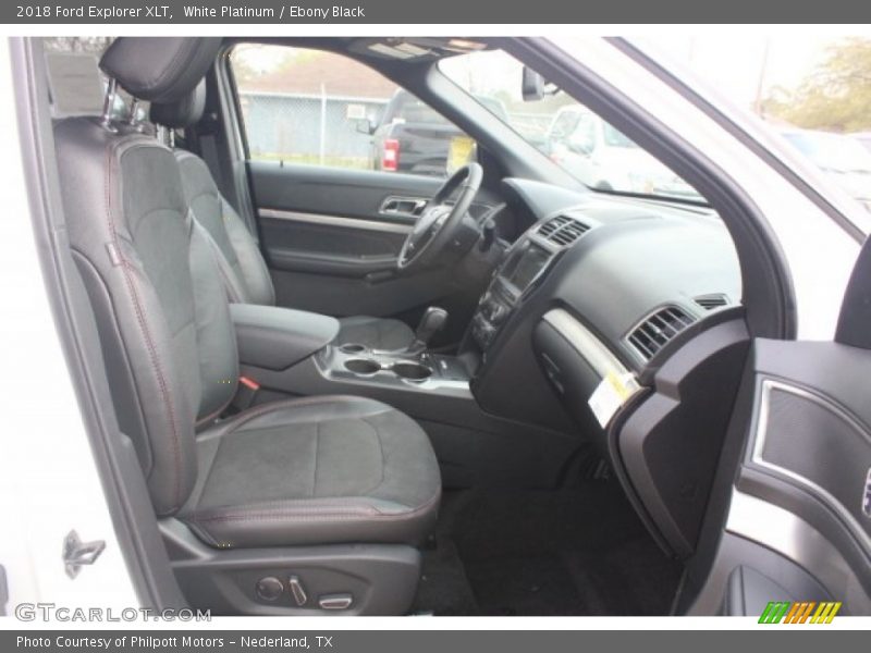 White Platinum / Ebony Black 2018 Ford Explorer XLT