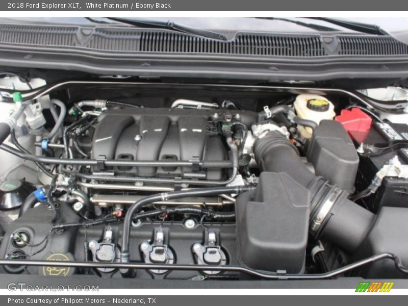 White Platinum / Ebony Black 2018 Ford Explorer XLT