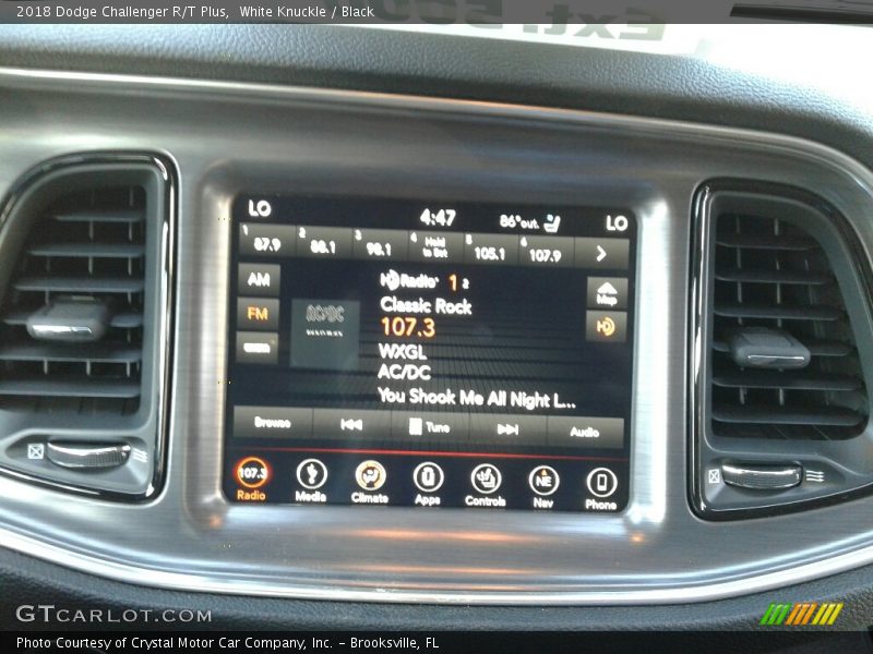 White Knuckle / Black 2018 Dodge Challenger R/T Plus