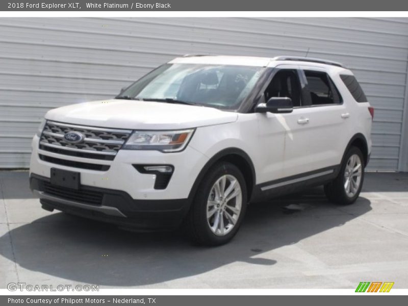 White Platinum / Ebony Black 2018 Ford Explorer XLT