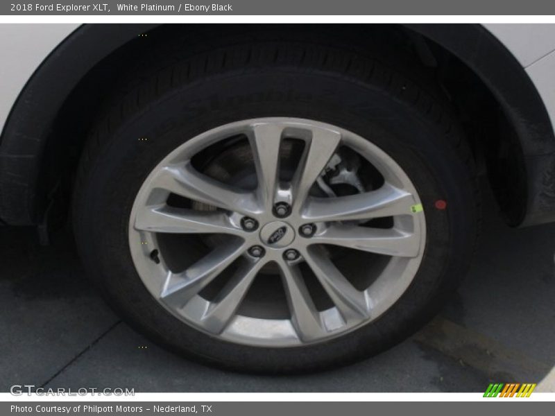 White Platinum / Ebony Black 2018 Ford Explorer XLT