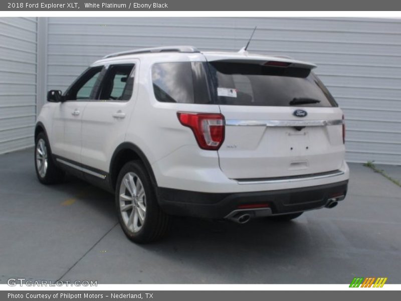 White Platinum / Ebony Black 2018 Ford Explorer XLT