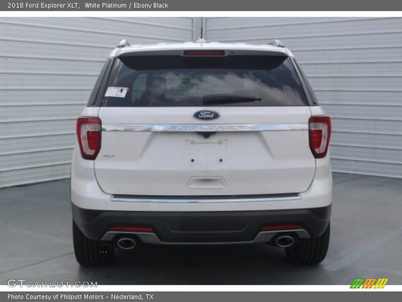 White Platinum / Ebony Black 2018 Ford Explorer XLT
