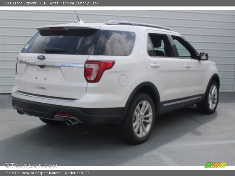 White Platinum / Ebony Black 2018 Ford Explorer XLT