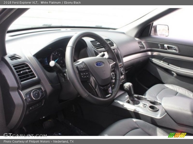 White Platinum / Ebony Black 2018 Ford Explorer XLT