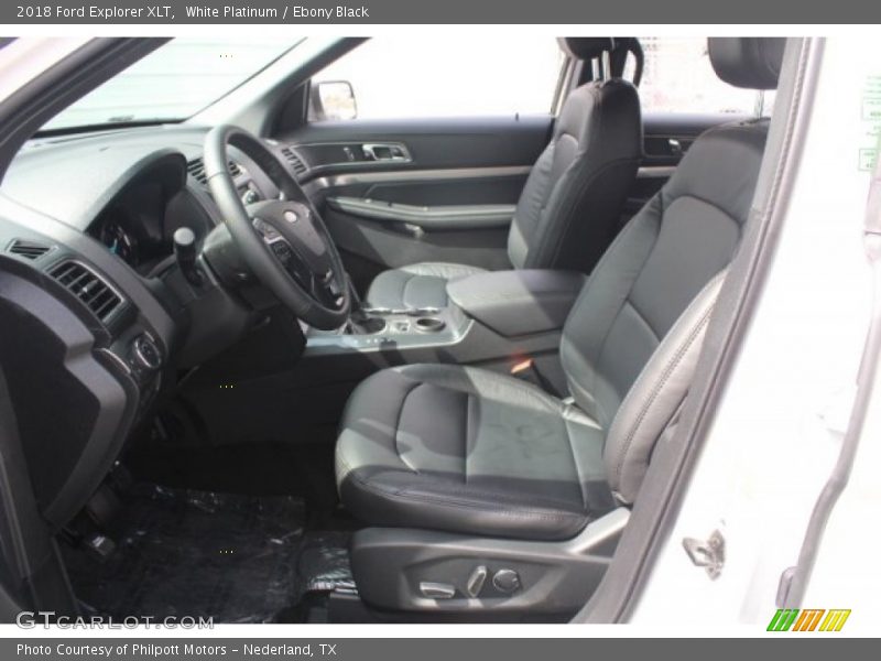 White Platinum / Ebony Black 2018 Ford Explorer XLT