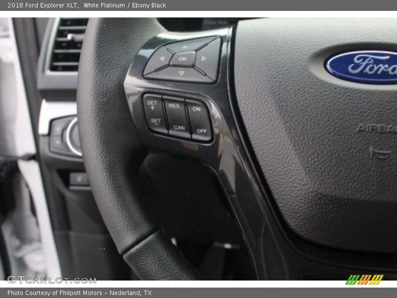 White Platinum / Ebony Black 2018 Ford Explorer XLT
