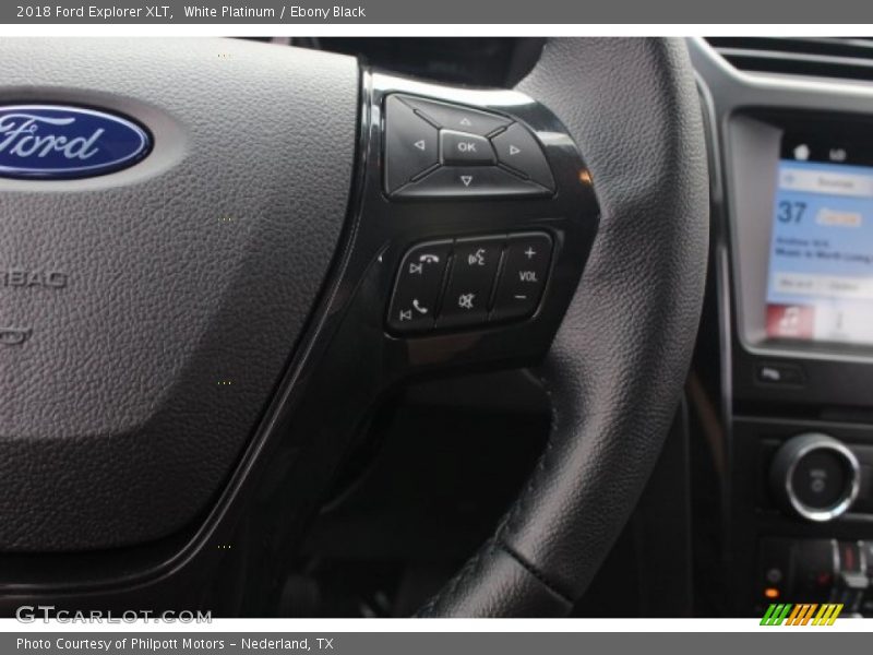White Platinum / Ebony Black 2018 Ford Explorer XLT