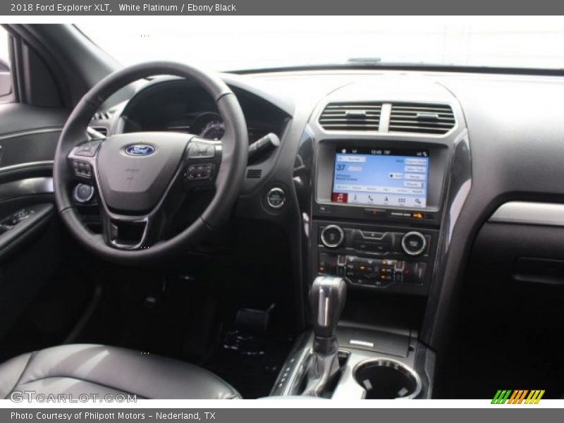 White Platinum / Ebony Black 2018 Ford Explorer XLT