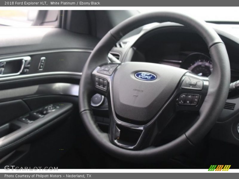 White Platinum / Ebony Black 2018 Ford Explorer XLT