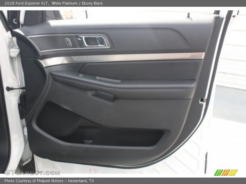White Platinum / Ebony Black 2018 Ford Explorer XLT