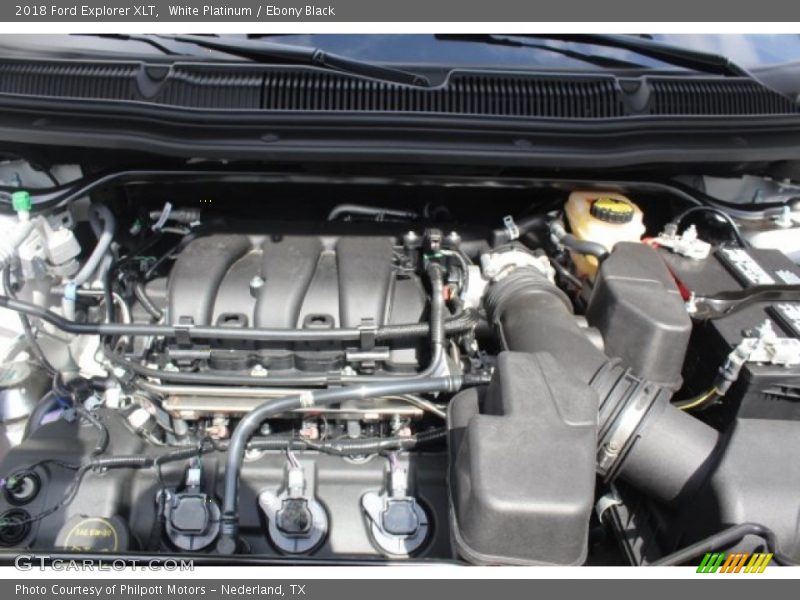 White Platinum / Ebony Black 2018 Ford Explorer XLT