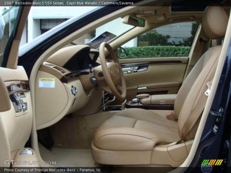 Capri Blue Metallic / Cashmere/Savanna 2007 Mercedes-Benz S 550 Sedan