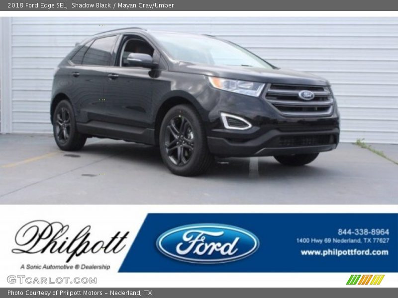 Shadow Black / Mayan Gray/Umber 2018 Ford Edge SEL