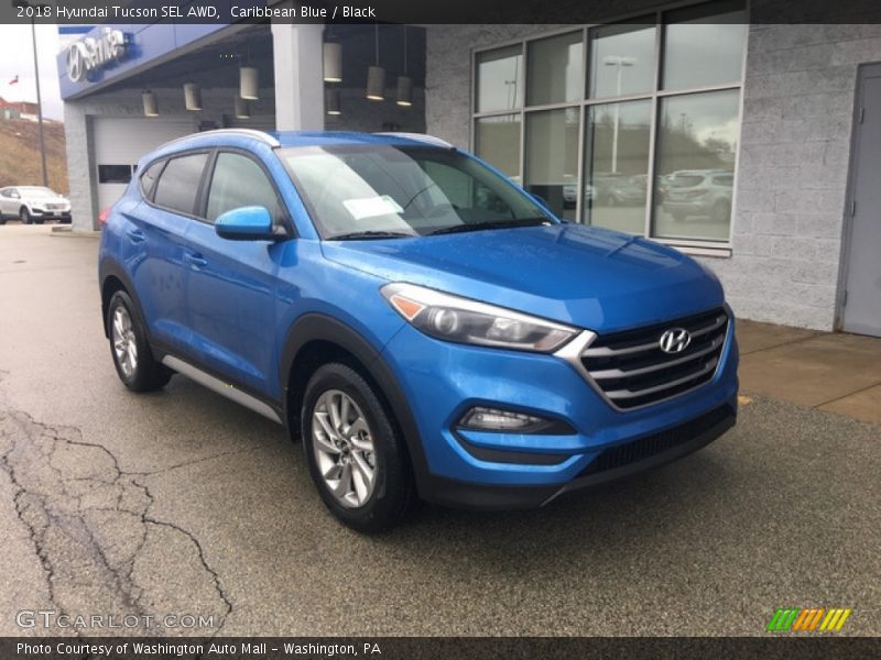 Caribbean Blue / Black 2018 Hyundai Tucson SEL AWD