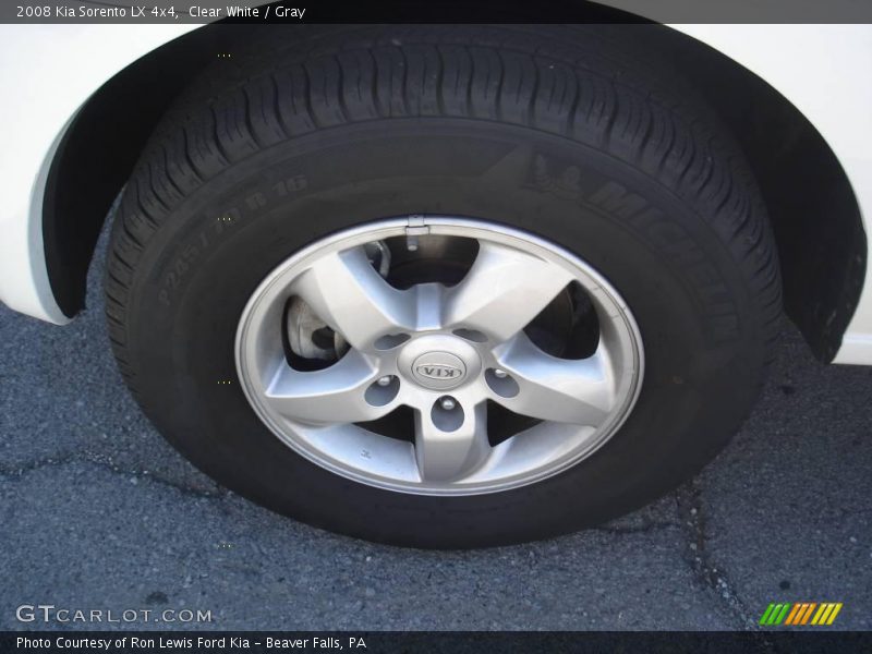 Clear White / Gray 2008 Kia Sorento LX 4x4